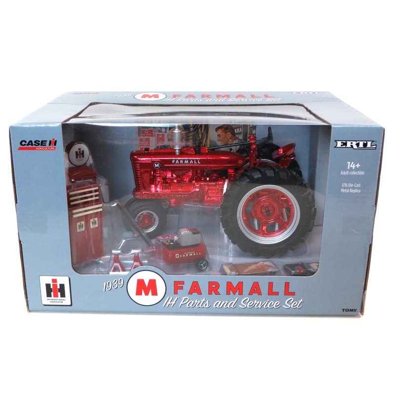 1/16 1939 Red Chrome Plated IH Farmall M Parts & Service Set by ERTL, 2018 PA Farm Show