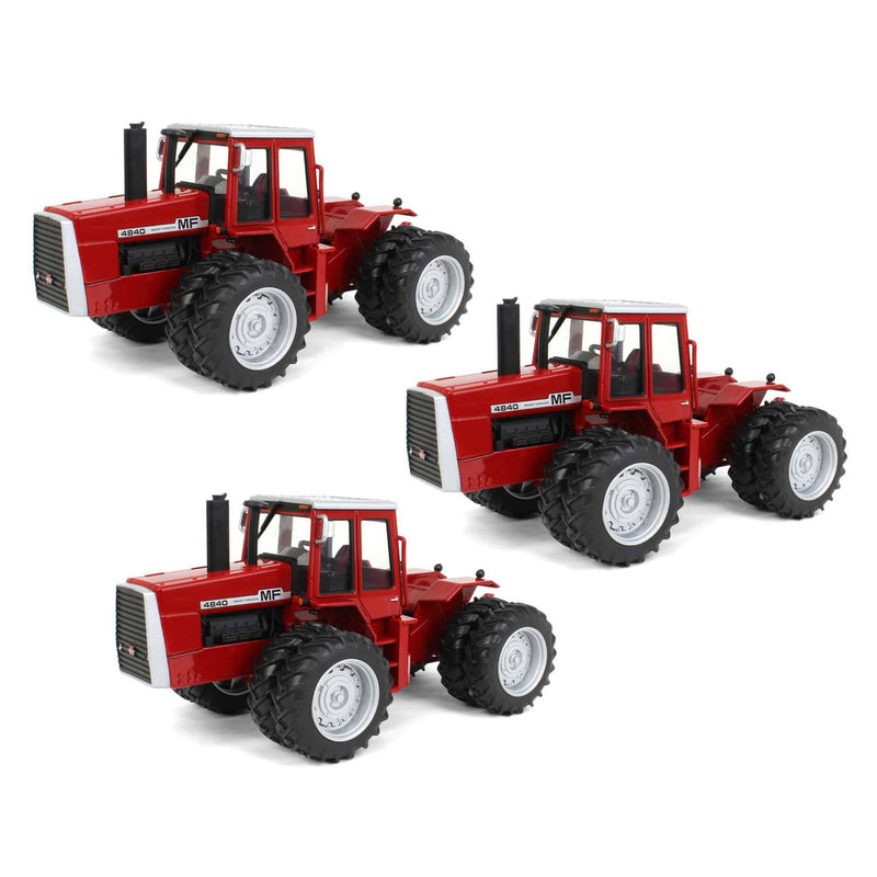 Sealed Case of 3 ~ 1/32 Massey Ferguson 4840 4WD w/ Duals, 2022 National Farm Toy Show Collector Edition