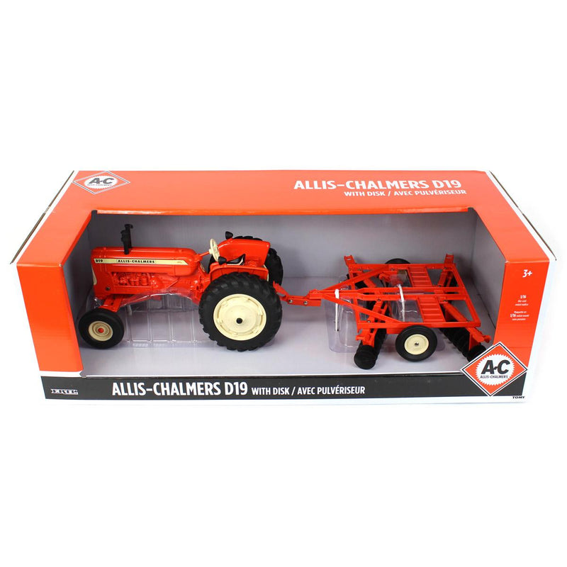 (B&D) 1/16 Allis Chalmers D19 with Disk Harrow by ERTL - Damaged Item