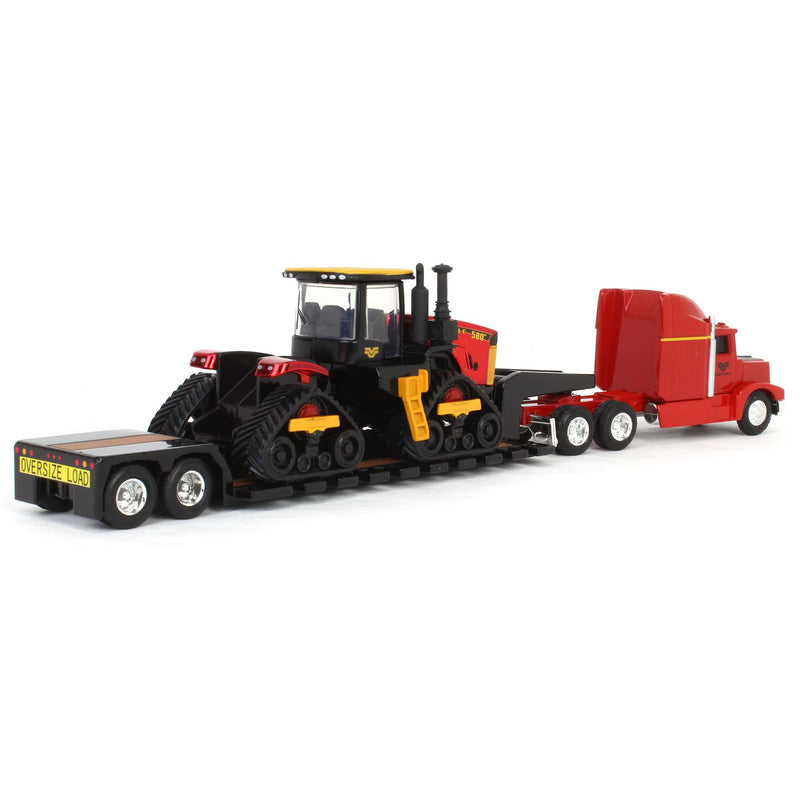 Red Chrome Chase Unit ~ 1/64 Versatile 580DT w/ Semi & Lowboy Trailer, ERTL Prestige Collection