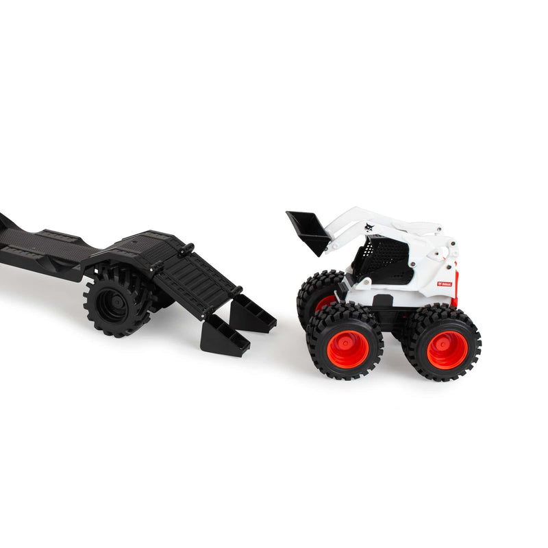 Monster Treads Bobcat Playset with Skid Steer, Truck & Trailer