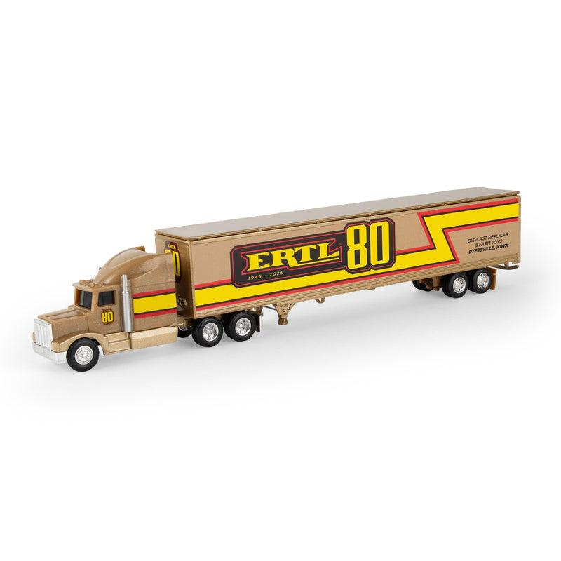 (B&D) Gold Painted Chase Unit ~ 1/64 ERTL '80' Semi & Trailer, 80 Years of ERTL, 2nd in Series - Damaged Box