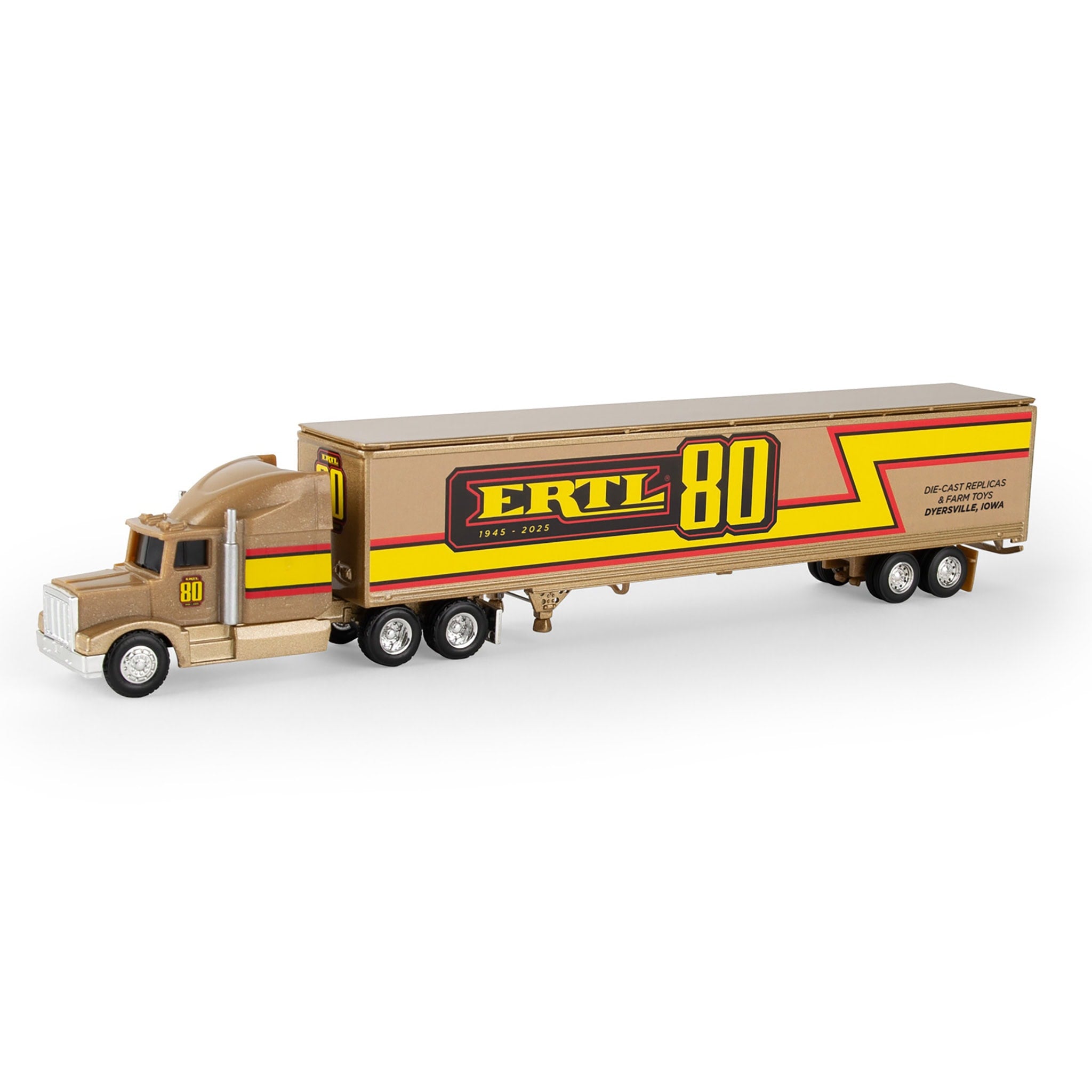 Gold Painted Chase Unit ~ 1/64 ERTL '80' Semi & Trailer, 80 Years