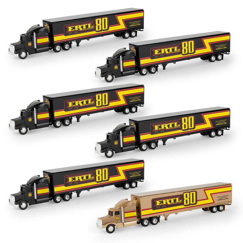 Sealed Case of 6 ~ 1/64 ERTL '80' Semi & Trailer, 80 Years of ERTL, 2nd in Series