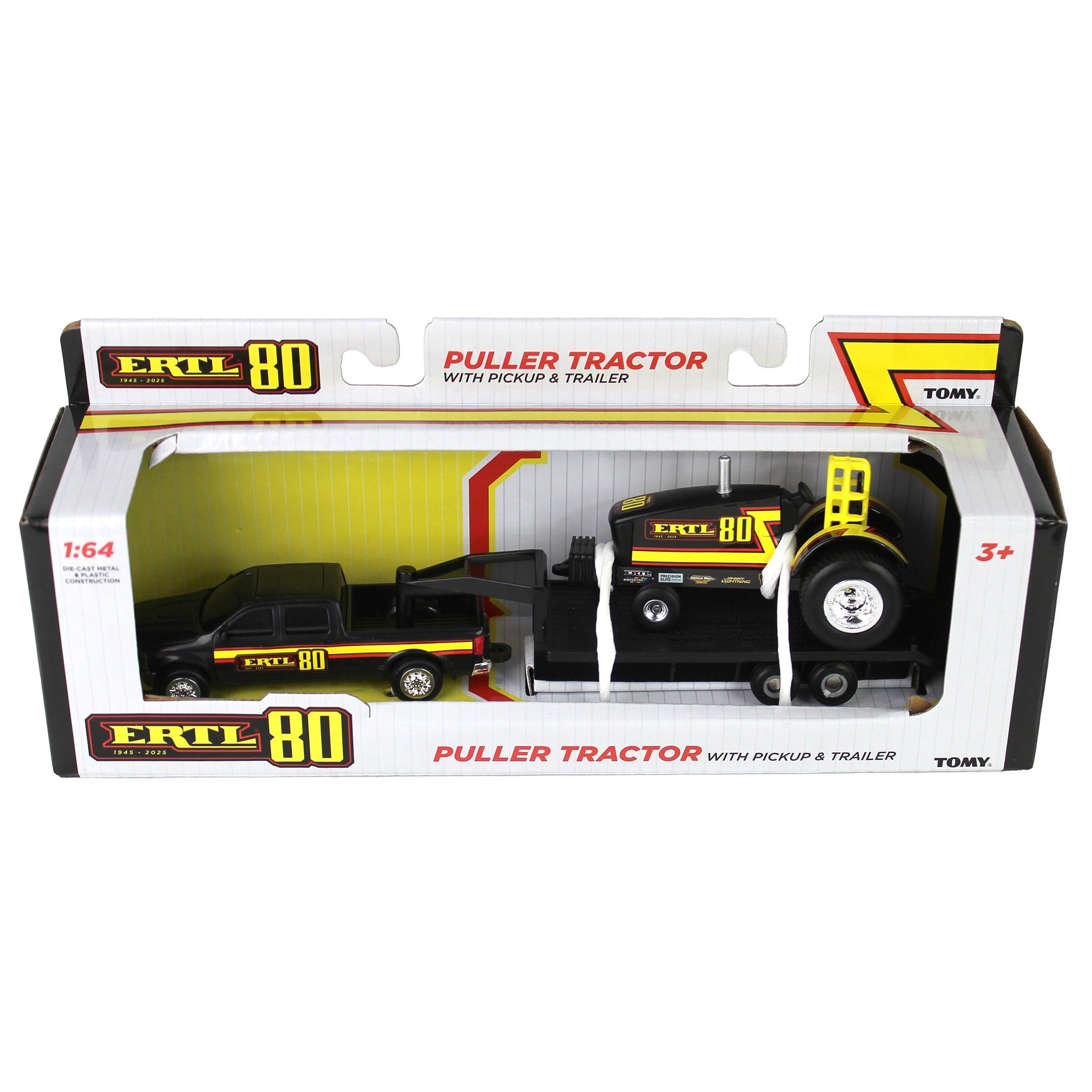 1/64 ERTL 80th Anniversary Pulling Tractor with Pickup Truck