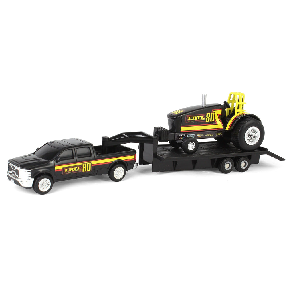 1/64 ERTL 80th Anniversary Pulling Tractor with Pickup Truck