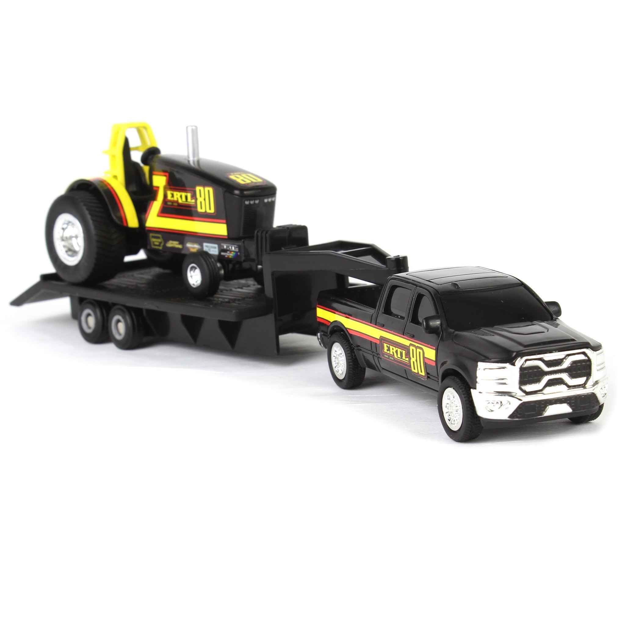 1/64 ERTL 80th Anniversary Pulling Tractor with Pickup Truck