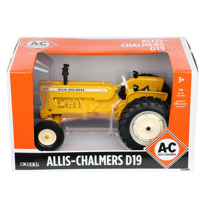 Yellow-Painted Chase Unit ~ 1/16 Allis Chalmers D-19 Diesel Tractor with Wide Front by ERTL