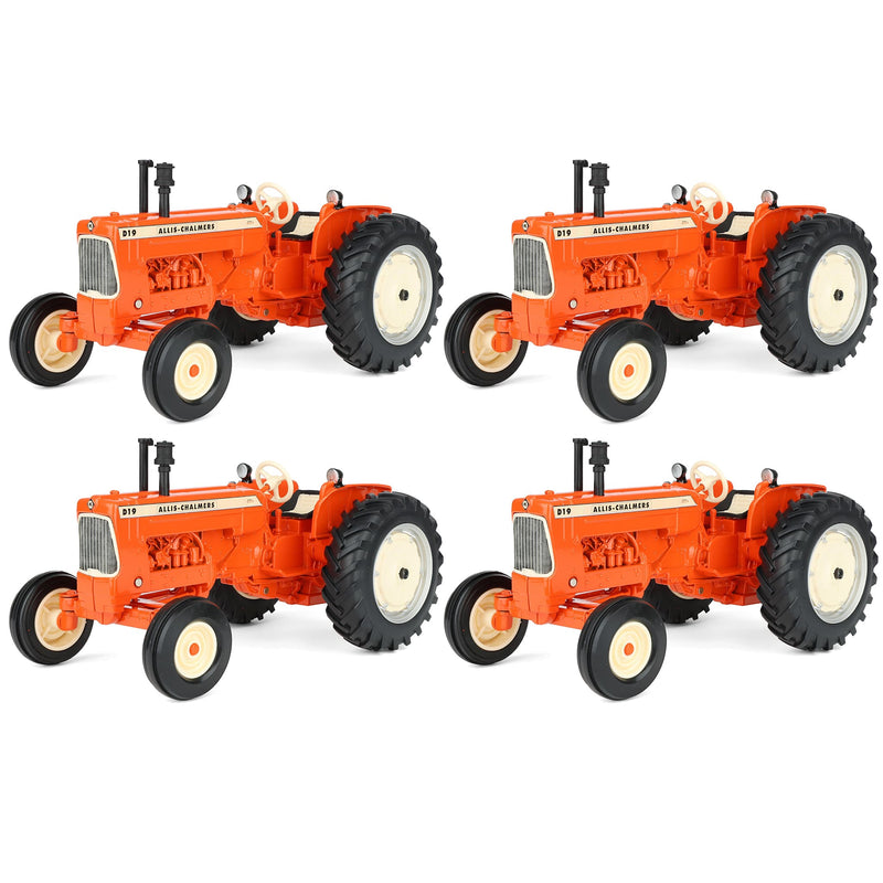 Sealed Case of 4 ~ 1/16 Allis Chalmers D-19 Diesel Tractor with Wide Front by ERTL
