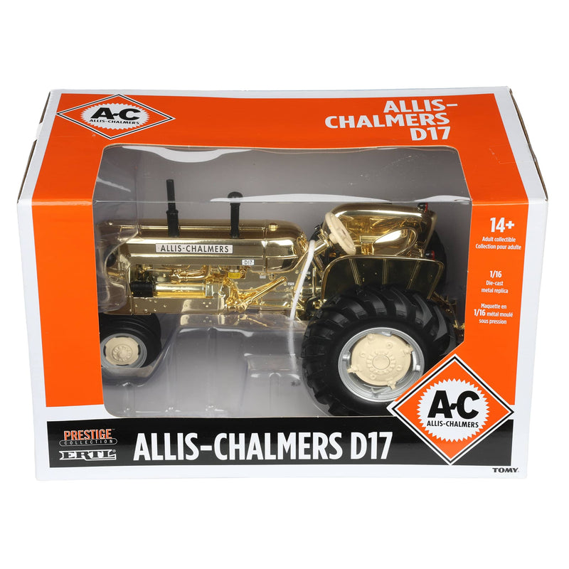Gold Chrome Chase Unit ~ 1/16 Allis Chalmers D-17 "Series 2" Tractor with Narrow Front, ERTL Prestige Collection