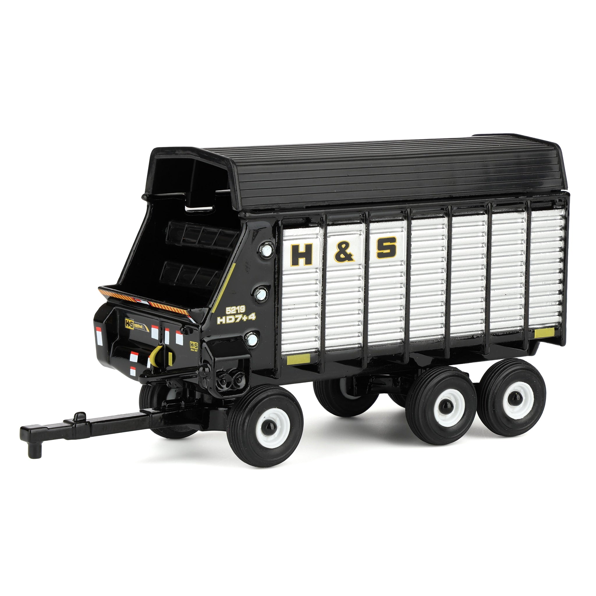 1/64 H&S HD7+4 52-18 Tandem-Axle Forage Wagon by ERTL, Black