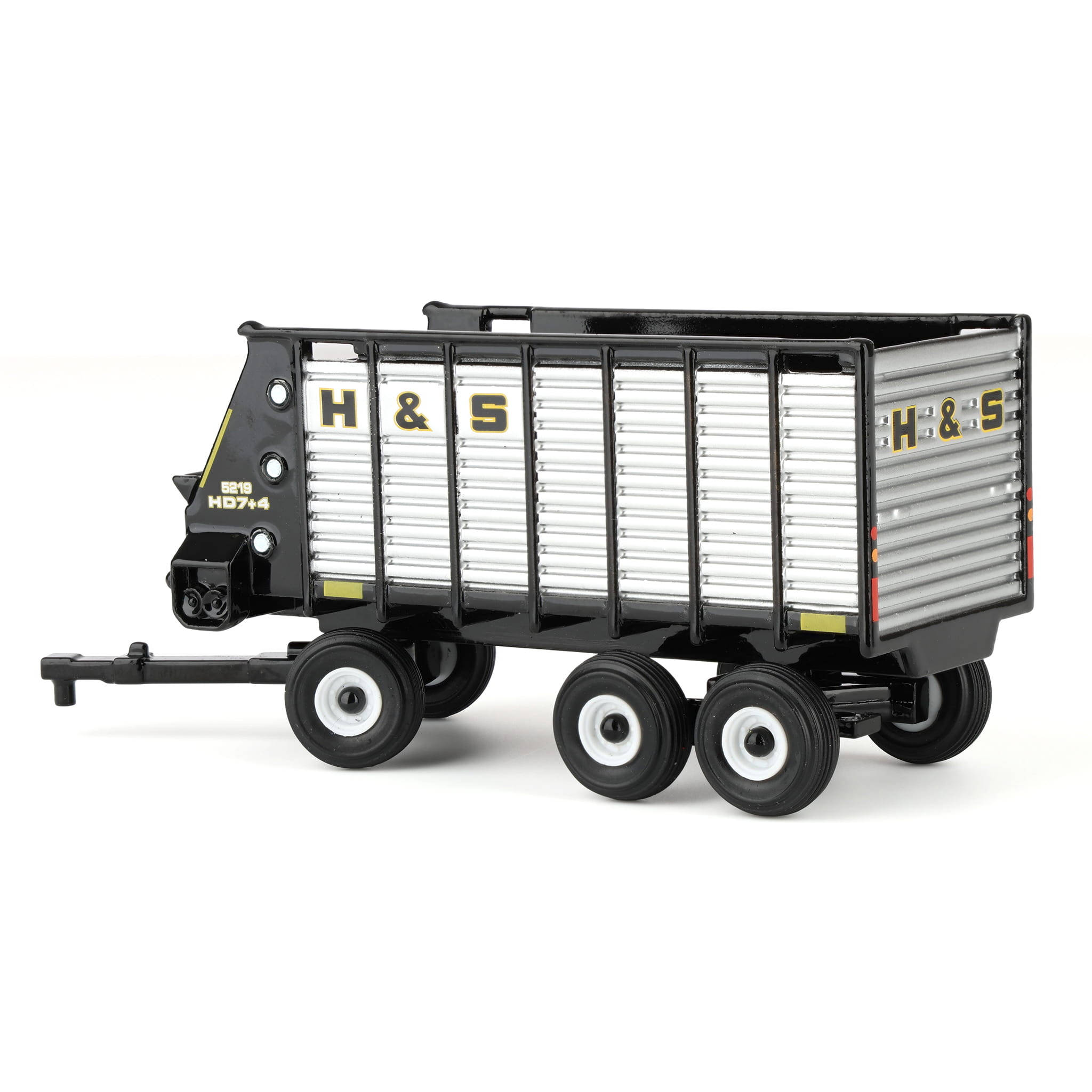 1/64 H&S HD7+4 52-18 Tandem-Axle Forage Wagon by ERTL, Black