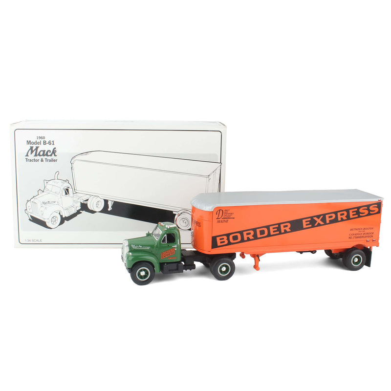 1/34 1960 Mack B-61 Tractor & Trailer, Border Express by First Gear