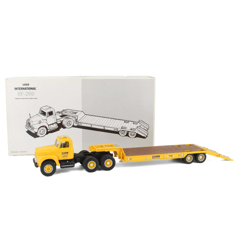 1/34 1959 International RF-200 Tandem-Axle Truck #4 with Lowboy Trailer by First Gear, Carr Bros