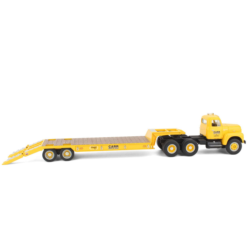 1/34 1959 International RF-200 Tandem-Axle Truck #4 with Lowboy Trailer by First Gear, Carr Bros