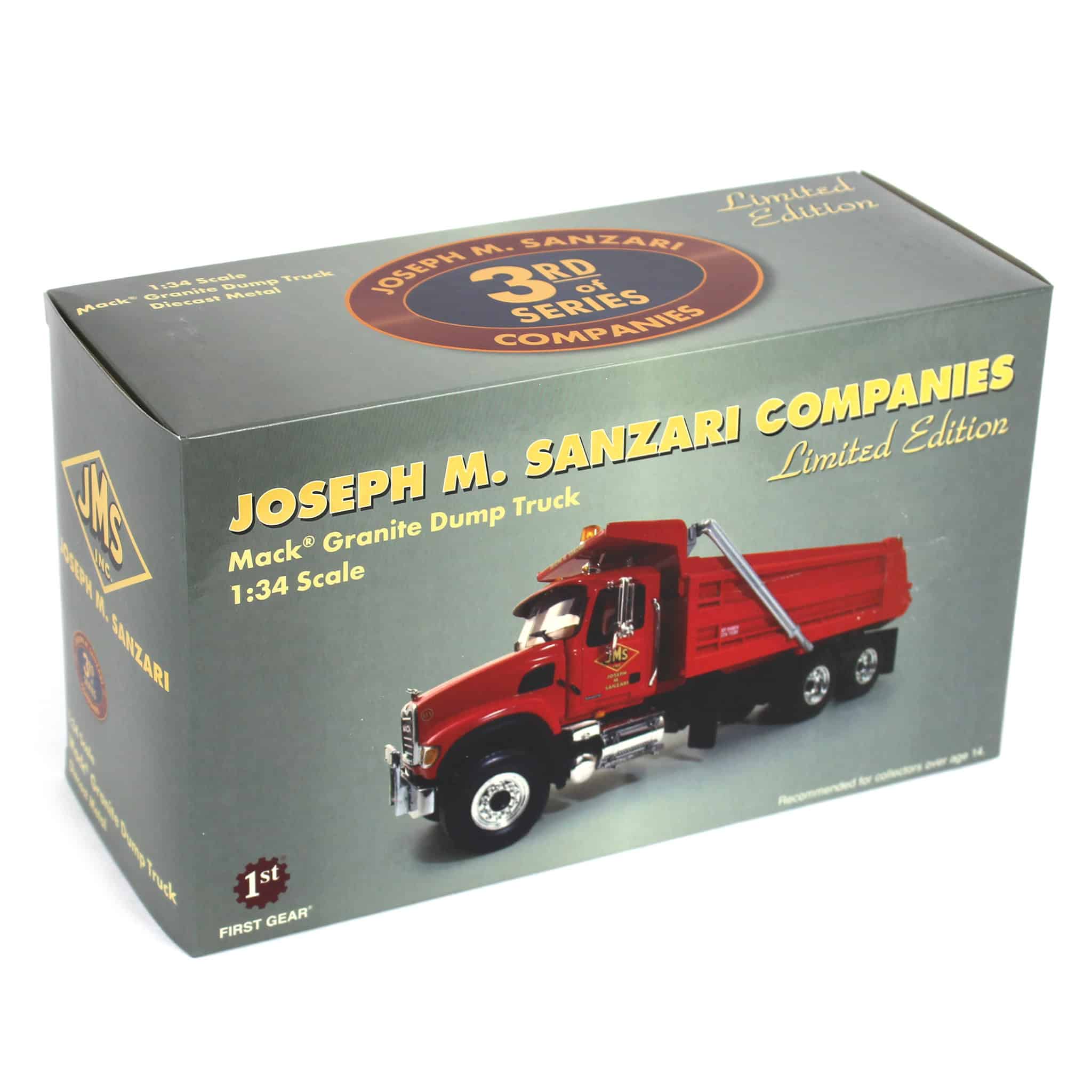 1/34 Mack Granite Dump Truck, Joseph M. Sanzari by First Gear