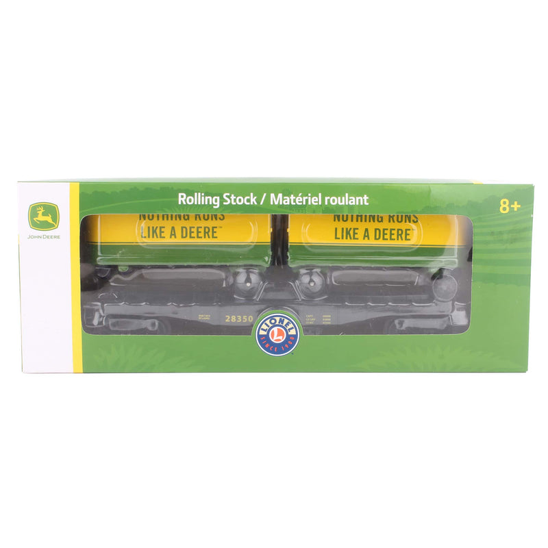 1/48 O Scale John Deere Flatcar with Piggyback Trailers by Lionel
