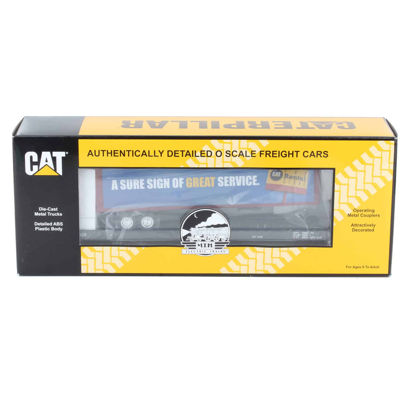 O Scale Caterpiller (200529) Flat Car with 48' Trailer by M.T.H. Electric Trains
