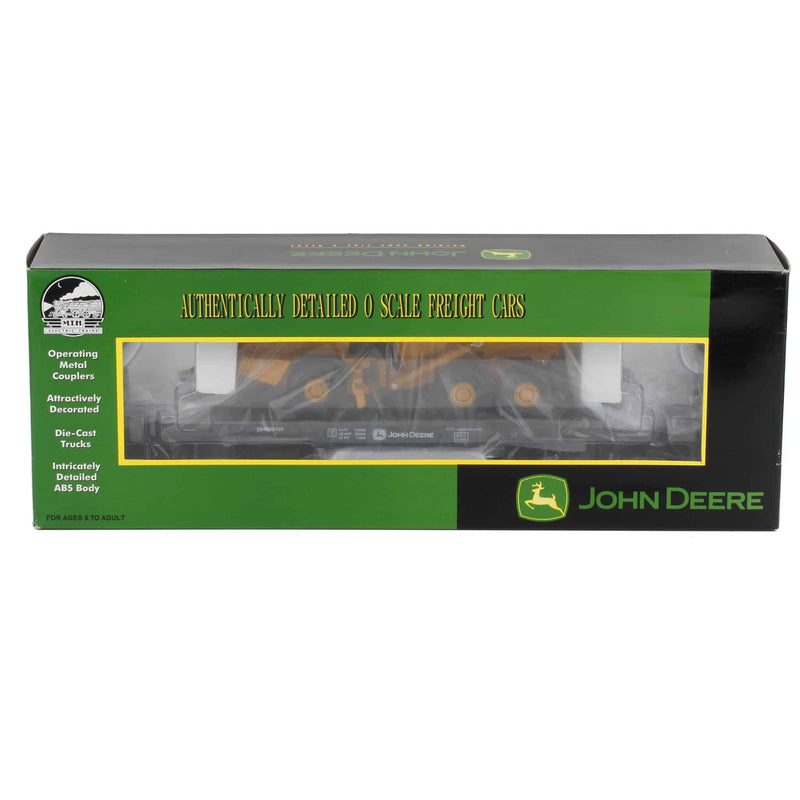 O Scale John Deere 47' Heavy Duty Flat Car with (1) 400D Dump Truck by M.T.H. Electric Trains