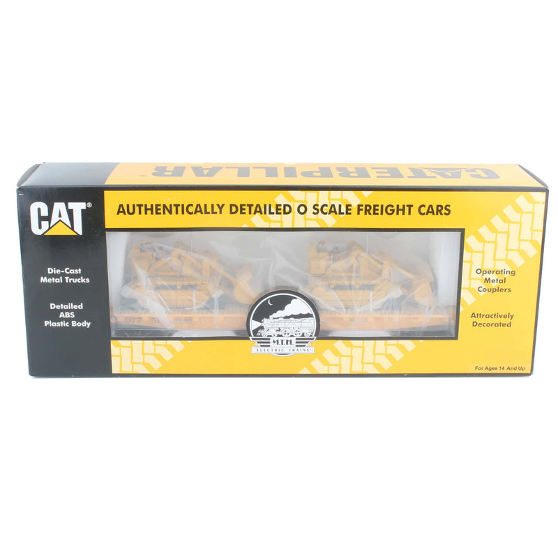 1/48 O-Scale Caterpillar (#977516) Flat Car with (2) No. 977 Traxcavators by M.T.H. Electric Trains
