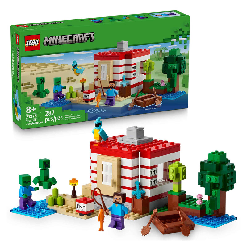 LEGO® Minecraft® The TNT Jungle House, 287 Pieces