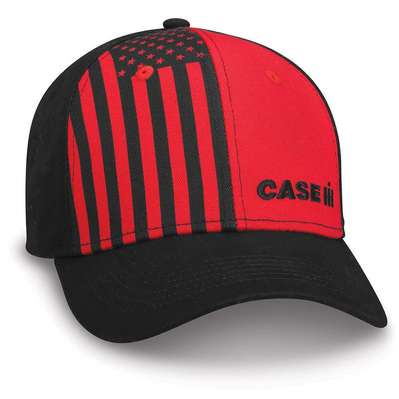 Case IH Red & Black Twill Flag Panel Cap