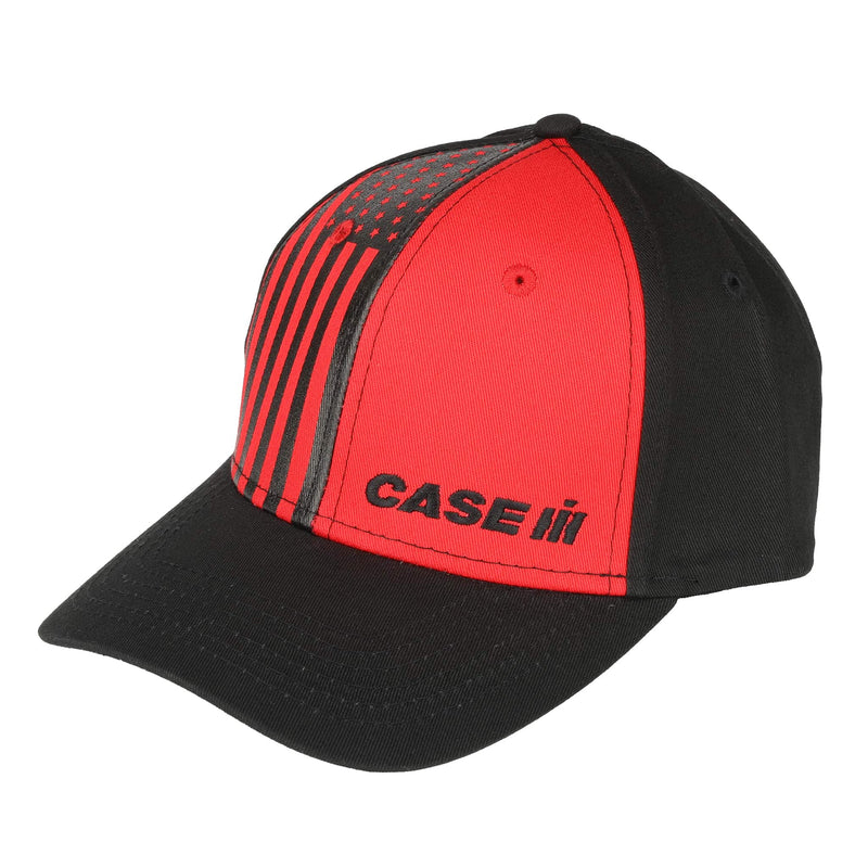 Case IH Red & Black Twill Flag Panel Cap