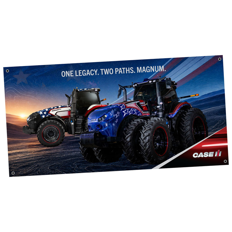 Case IH Magnum "One Legacy. Two Paths. Magnum." Vinyl Banner, 36in x 18in