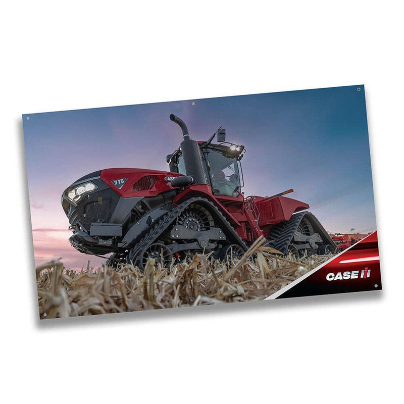 Case IH Steiger 715 Tractor with Tillage Vinyl Banner, 36in x 18in
