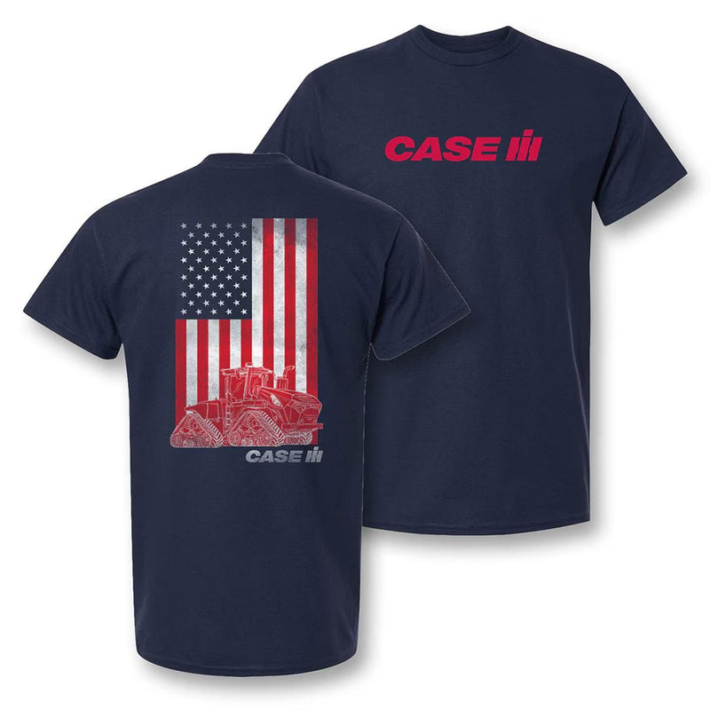 Case IH Navy Blue Flag Cotton Short Sleeve T-Shirt