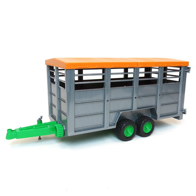 (B&D) 1/16 Cattle/Livestock Trailer with Cow by Bruder - Damaged Item