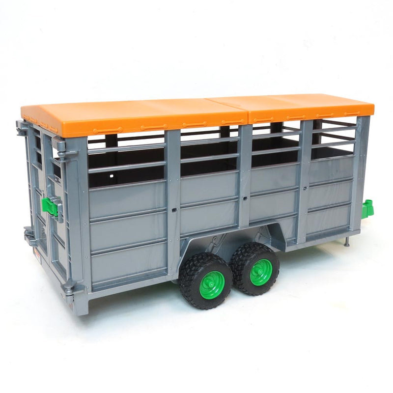 (B&D) 1/16 Cattle/Livestock Trailer with Cow by Bruder - Damaged Item