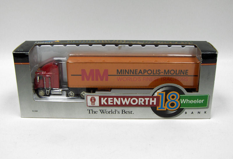 1/64 Kenworth K100E Cabover Semi w/ Minneapolis Moline Die-cast Box Trailer Bank