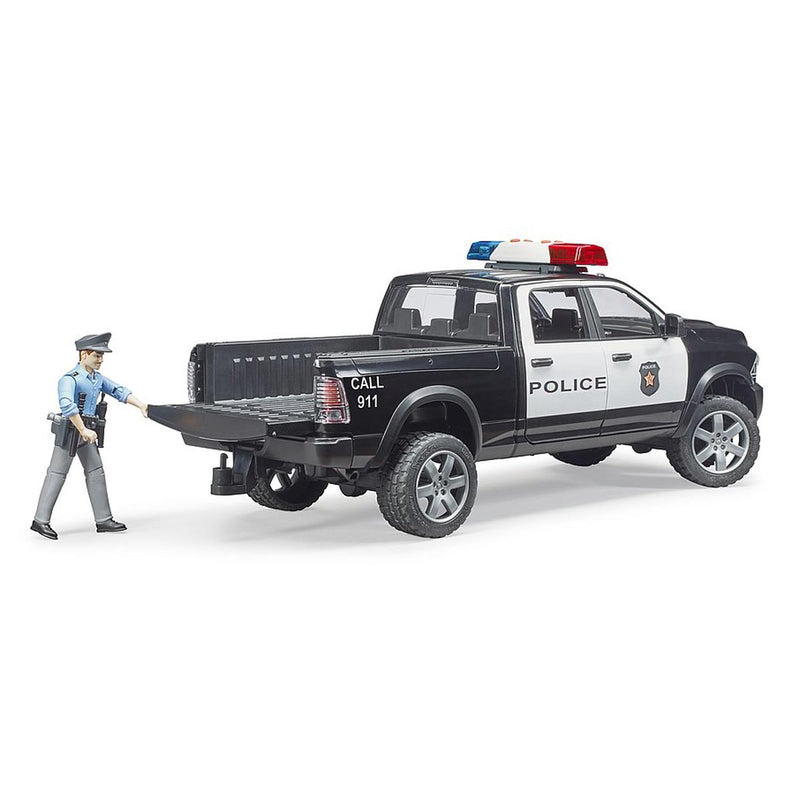 (B&D) 1/16 RAM 2500 Police Truck with Police Officer by Bruder - Damaged Item