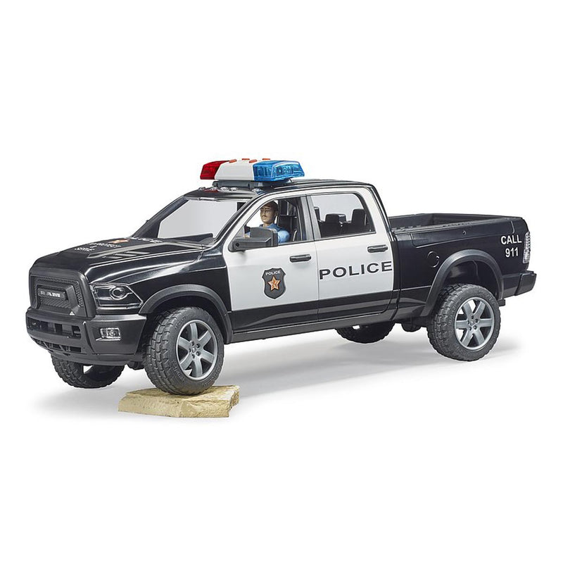 (B&D) 1/16 RAM 2500 Police Truck with Police Officer by Bruder - Damaged Item