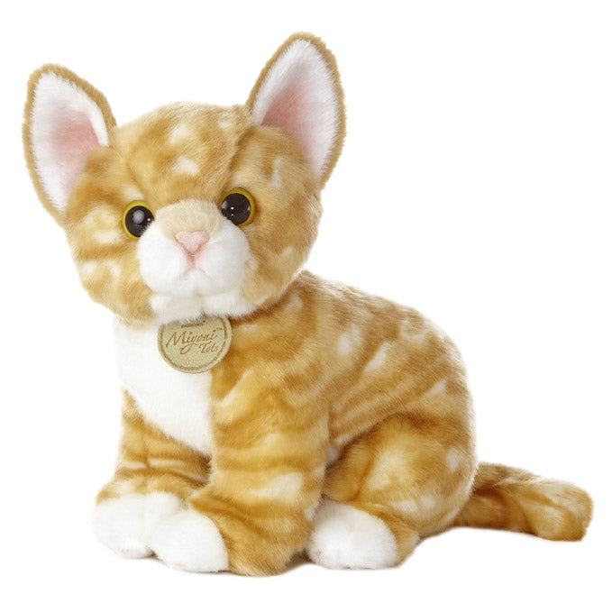 10" Orange Tabby Plush Kitten by Miyoni