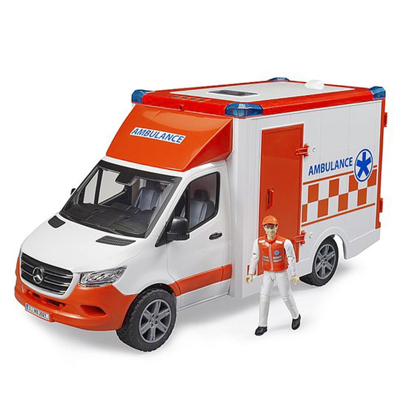 (B&D) 1/16 Mercedes-Benz Sprinter Ambulance with Driver by Bruder - Damaged Box