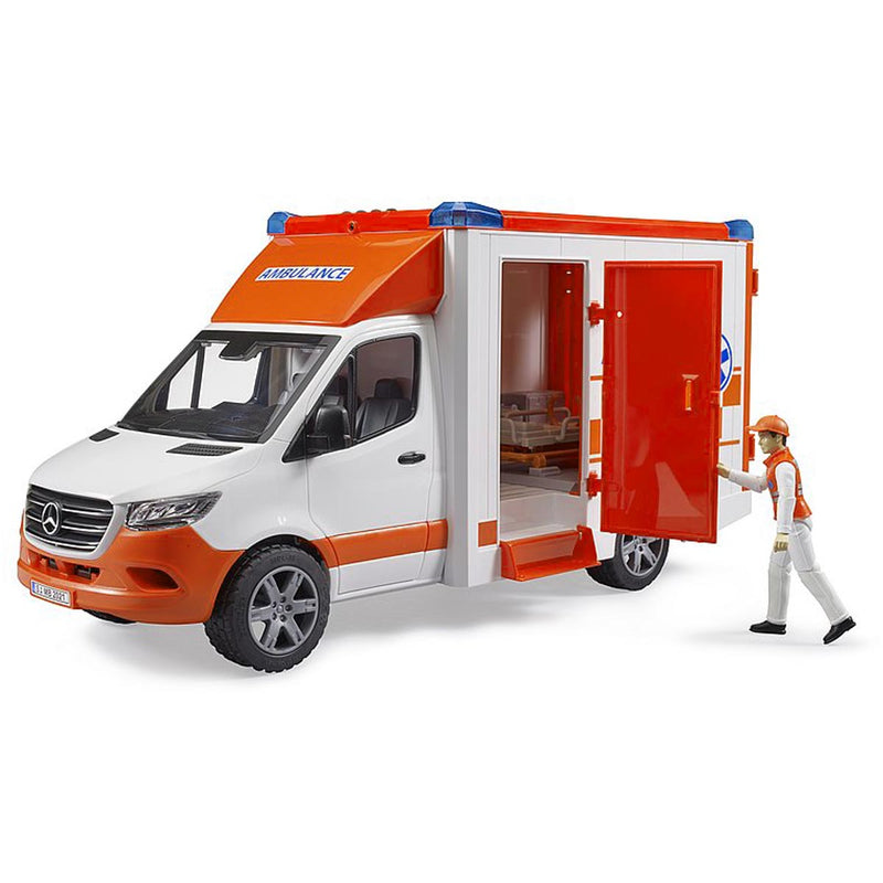 (B&D) 1/16 Mercedes-Benz Sprinter Ambulance with Driver by Bruder - Damaged Item