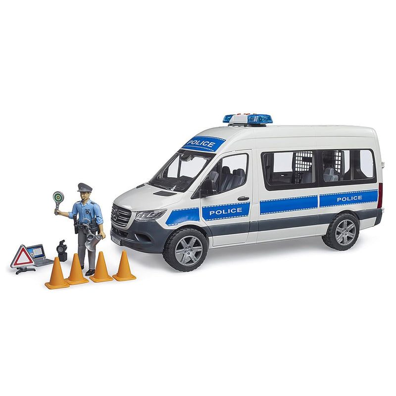 (B&D) 1/16 Bruder MB Sprinter Police Emergency Vehicle with Light & Sound Module - Damaged Item