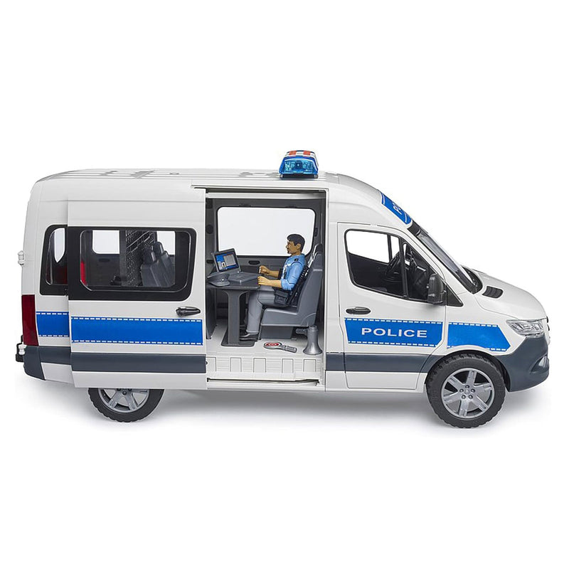 (B&D) 1/16 Bruder MB Sprinter Police Emergency Vehicle with Light & Sound Module - Damaged Item