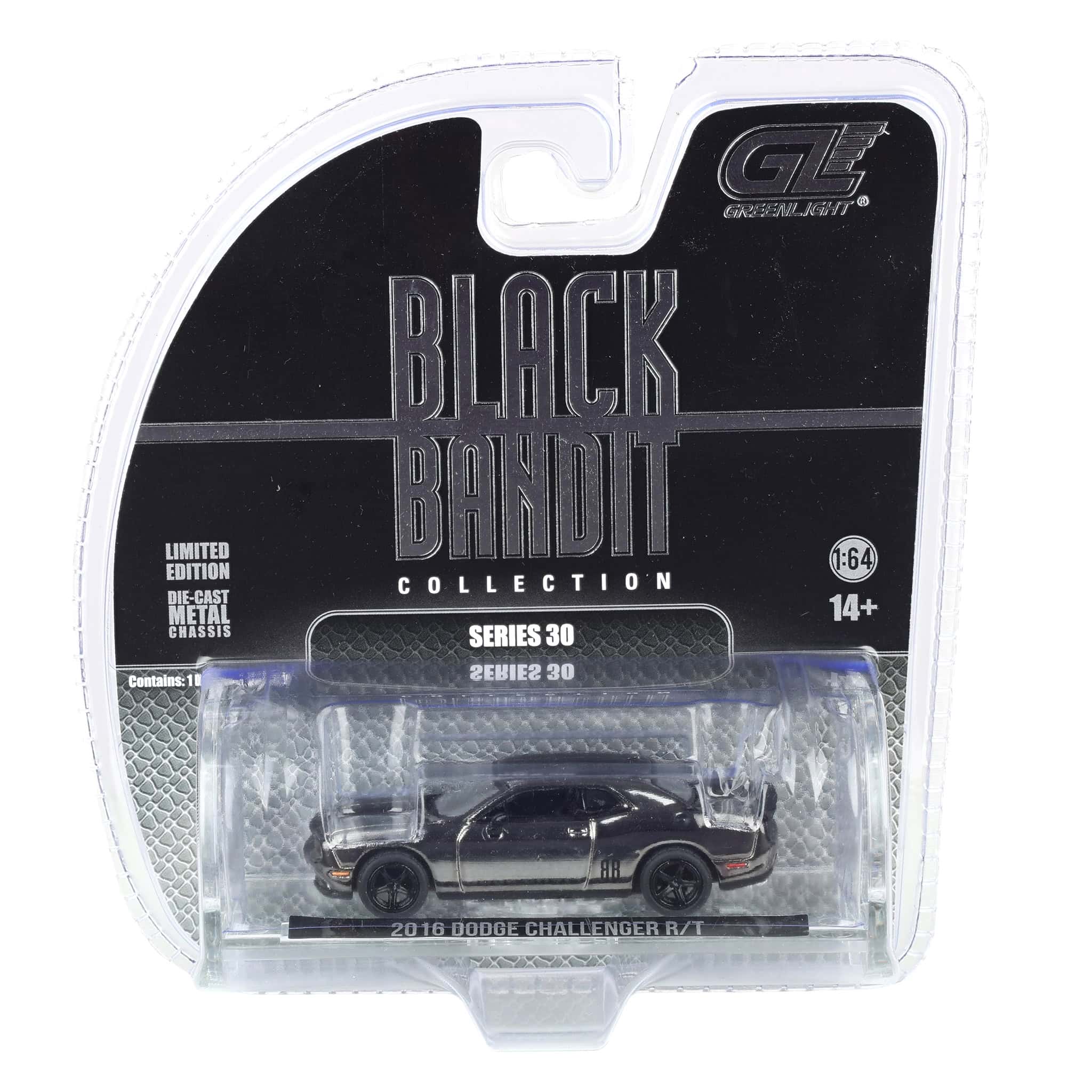 Black Chrome Chase ~ 1/64 2016 Dodge Challenger R-T Hemi, Black