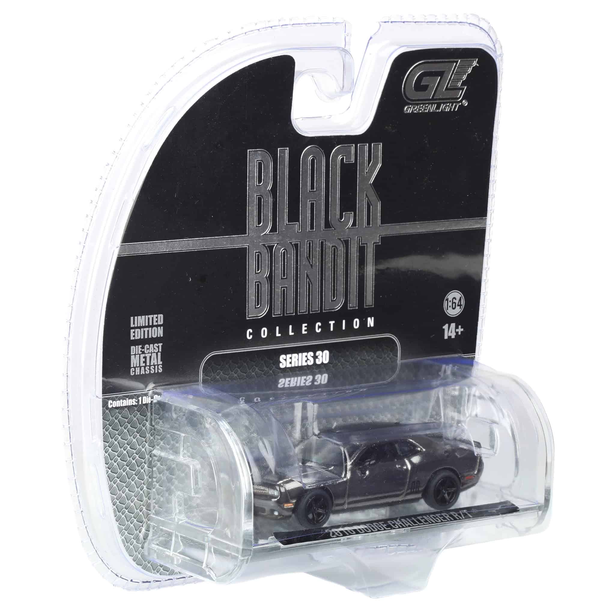 Black Chrome Chase ~ 1/64 2016 Dodge Challenger R-T Hemi, Black