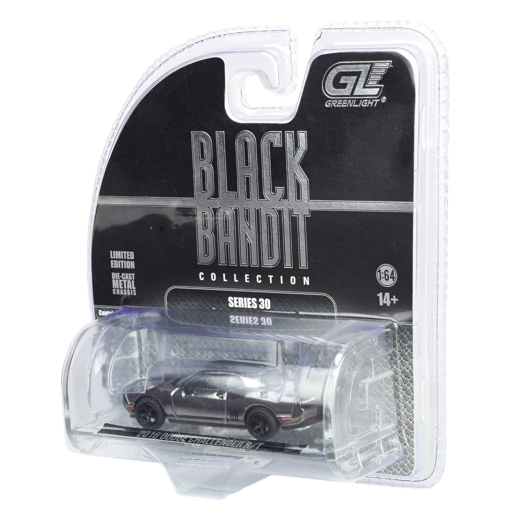 Black Chrome Chase ~ 1/64 2016 Dodge Challenger R-T Hemi, Black