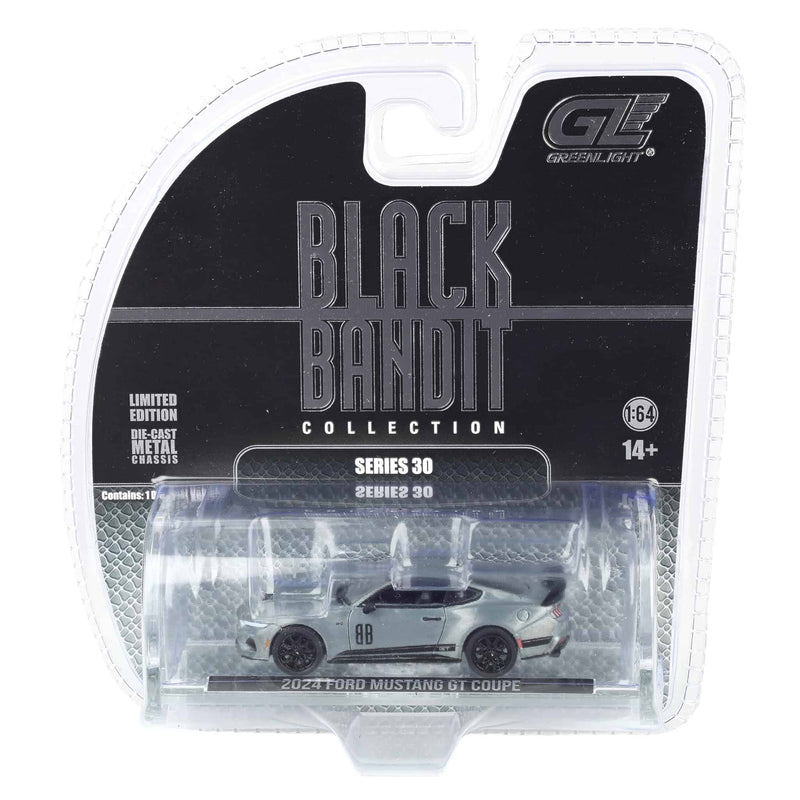 Raw Chase Unit ~ 1/64 2024 Ford Mustang Gen 7 5650 GT Coupe, Black Bandit Series 30