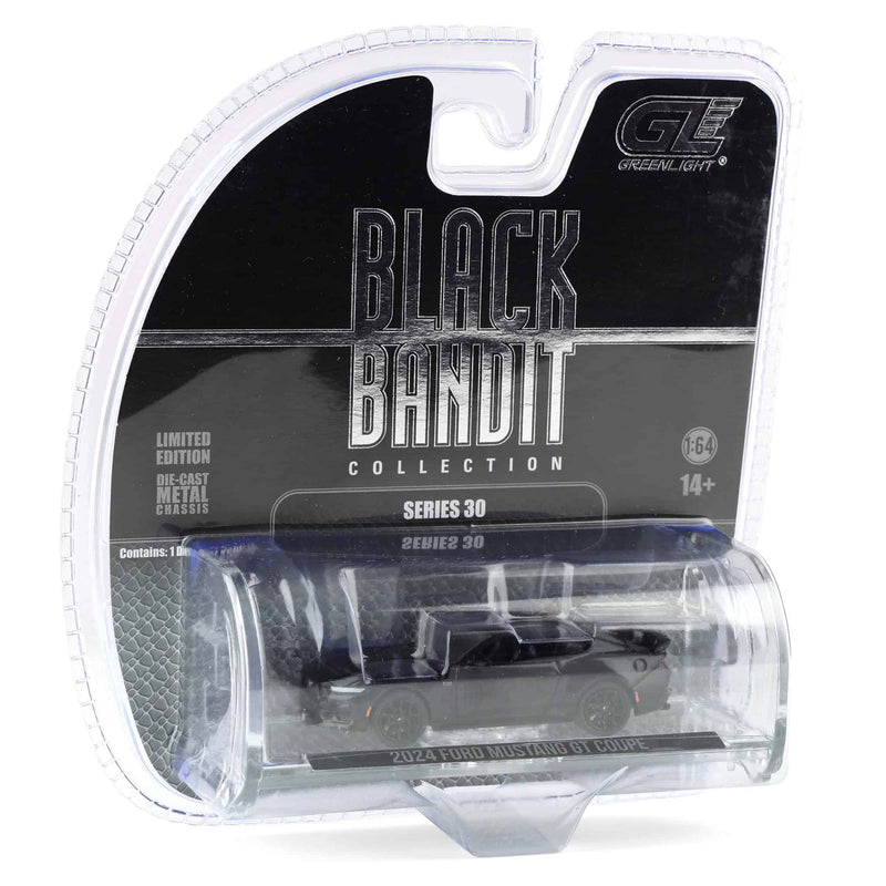 1/64 2024 Ford Mustang Gen 7 5650 GT Coupe, Black Bandit Series 30