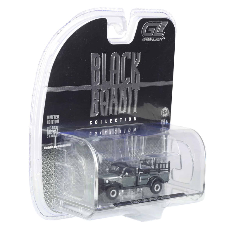 Raw Chase Unit ~ 1/64 1946 Dodge Power Wagon Fire Truck, Black Bandit Series 30