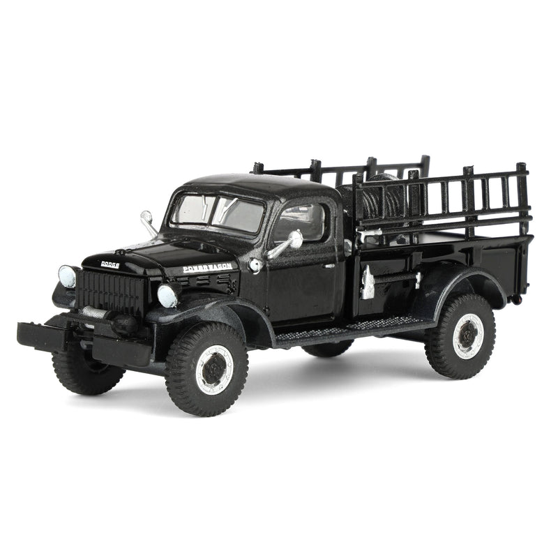 1/64 1946 Dodge Power Wagon Fire Truck, Black Bandit Series 30