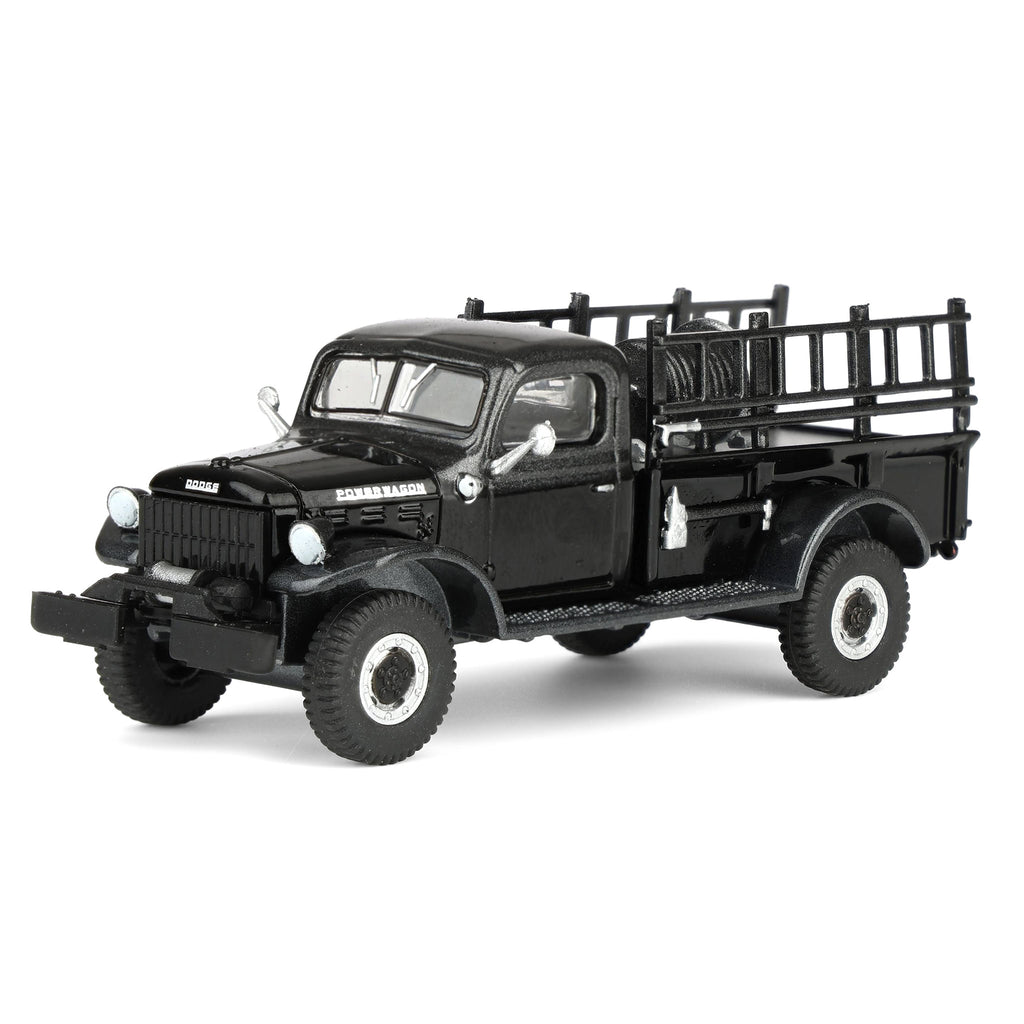1/64 1946 Dodge Power Wagon Fire Truck, Black Bandit Series 30