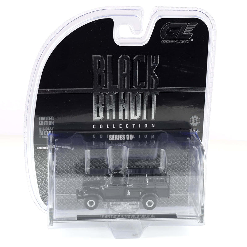 (B&D) 1/64 1946 Dodge Power Wagon Fire Truck, Black Bandit Series 30 - Damaged Box