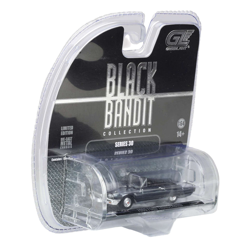 Black Chrome Chase ~ 1/64 1965 Ford Thunderbird with Tonneau Cover, Black Bandit Series 30